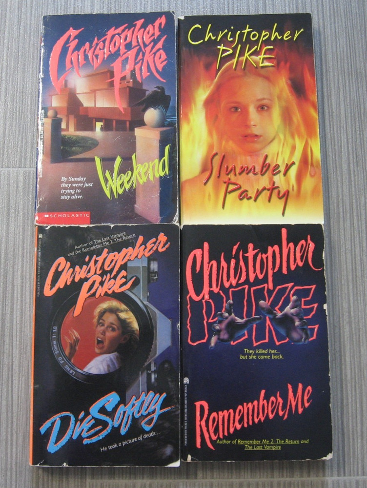 CHRISTOPHER PIKE PAPERBACK LOT – REMEMBER ME, DIE SOFTLY, SLUMBER PARTY, WEEKEND