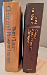 CLEAR and PRESENT DANGER By TOM CLANCY 1ST EDITION DJ A GOOD BOOK