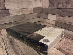HCSB Hand Size Giant Print Reference Bible, Black Simulated Leather Indexed by