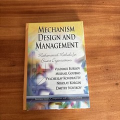 MECHANISM DESIGN MANAGEMENT: Mathematical Methods for Smart (New)