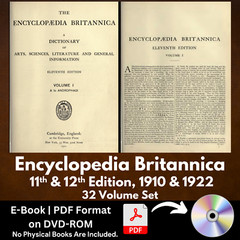 Encyclopedia Britannica 11th & 12th Edition – 32 Volume PDF E-Book set – DVD-ROM