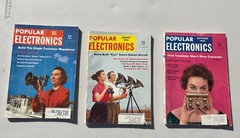 Three Issues Popular Electronics 1956 July, August, September Vintage Magazines