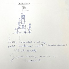 ARNOLD GROSS Signed Book 1993 Monograph WITH ORIGINAL FAIRY SKETCH Hungarian Art