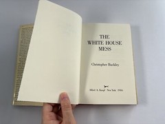 The White House Mess, Christopher Buckley, Hardcover, Vtg 80s Political Satire