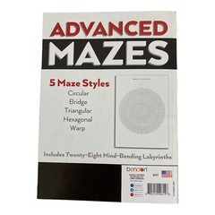 Advanced Mazes Puzzle Book Five Styles Warp Circular Bridge Triangle Hexagon