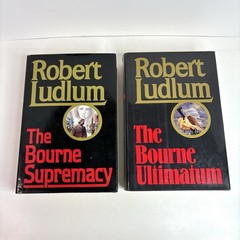 Robert Ludlum Book Lot of 4 Hardcover Novels Bourne Ultimatum Parsifal Mosaic