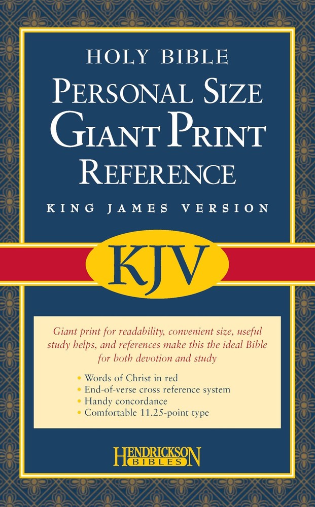 KJV Personal Size Giant Print Reference Bible (Imitation Leather, Burgundy, …