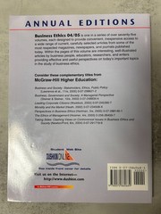 Annual Editions Business Ethics 04/05 16th Edition (VG)