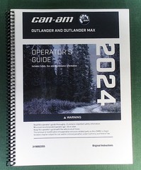 2024 Can-Am Outlander 1000R XT Owner’s Manual: 276 Pages & Protective Covers