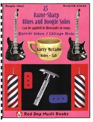 25 RAZOR-SHARP BLUES AND BOOGIE GUITAR SOLOS (BOOK AND ) By Larry Mccabe *VG+*