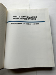 Finite Mathematics With Applications For Business and Social Sciences, SL (MC22)