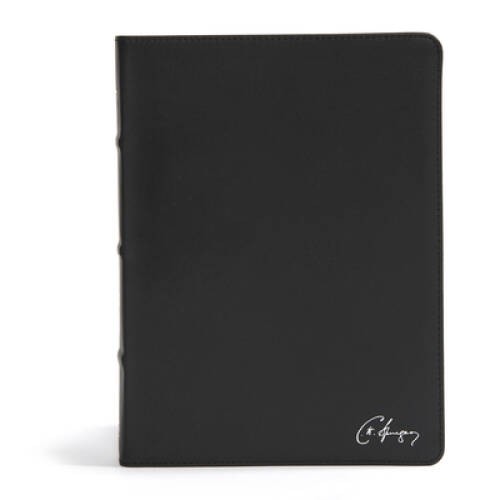 CSB Spurgeon Study Bible, Black Genuine Leather, Indexed – Leather Bound – GOOD