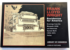 Frank Lloyd Wright: Residences for America Wasmuth Book of 30 Postcards 2006 NOS