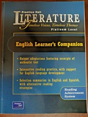 Prentice Hall Literature Platinum 10th Grade 10 Workbook Homeschool Reader LN