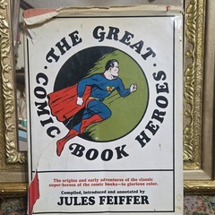 The Great Comic Book Heroes Jules Feiffer Hardcover 1965 Dial Press Illustrated