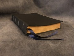 Legacy standard Bible LSB Double 2 Column Black Soft Leather MacArthur Steadfast