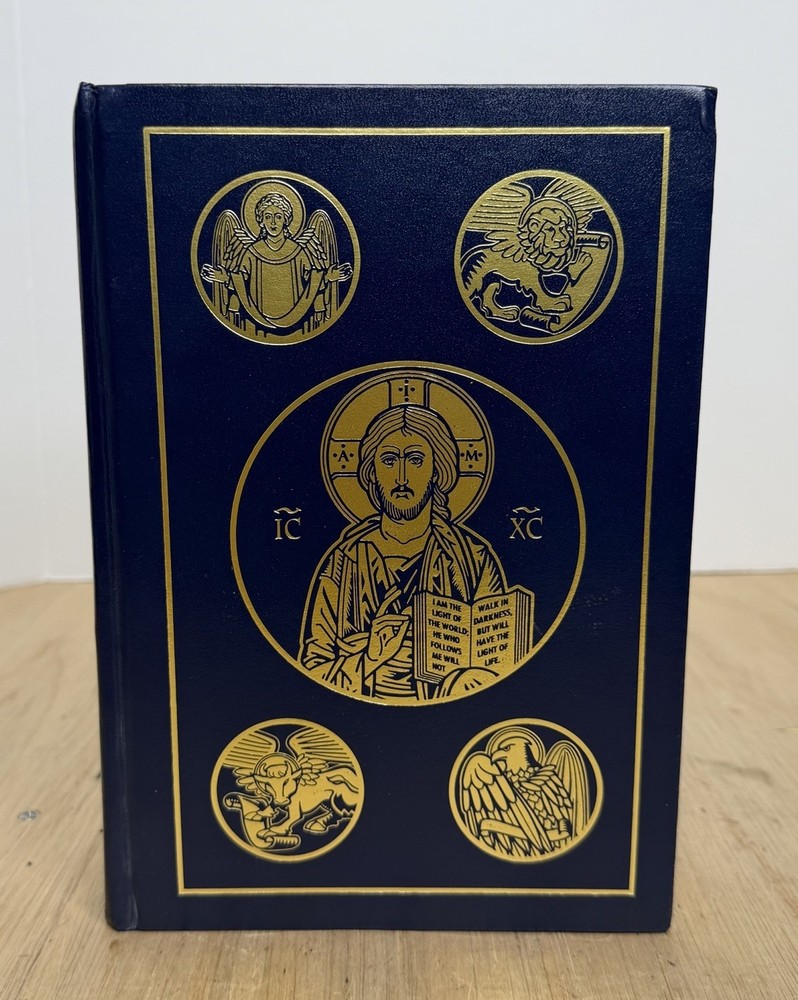 IGNATIUS HOLY BIBLE RSV SECOND CATHOLIC ED LARGE PRINT BLUE LEATHER HARDCOVER