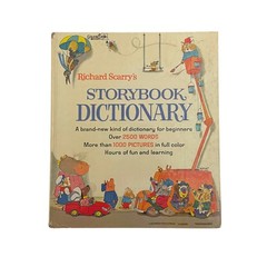 1966 Richard Scarry’s Storybook Dictionary HC Golden Book ~ Oversized 12×10.5in