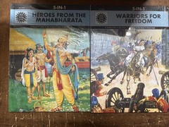 5in 1 Heroes From the Mahabharata & Warriors For Freedom Set Of 2 Books