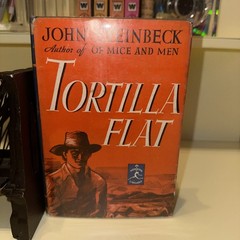 VINTAGE JOHN STEINBECK TORTILLA FLAT MODERN LIBRARY COLLECTIBLE DECOR BOOK S2