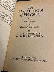 The Evolution of Physics by Albert Einstein and Leopold Infeld 1966 Paperback