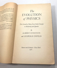THE EVOLUTION OF PHYSICS by Albert Einstein & Leopold Infeld 1961 Simon Schuster