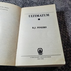 Ultimatum R.J. Pineiro 1994 First Edition Thriller Tom Doherty