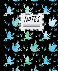 Notes: Tree Frogs Watercolor Silhouette Pattern 7.5″ X 9.25″ 110 Page Wide R…