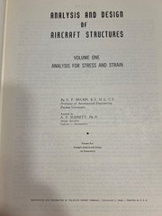 Analysis & Design of Aircraft Structures, Vol 1 (1958, Bruhn/Schmitt, Hardcover)