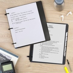 Flex Refillable Notebook + Study App, College Ruled Paper and 1 Inch TechLock…