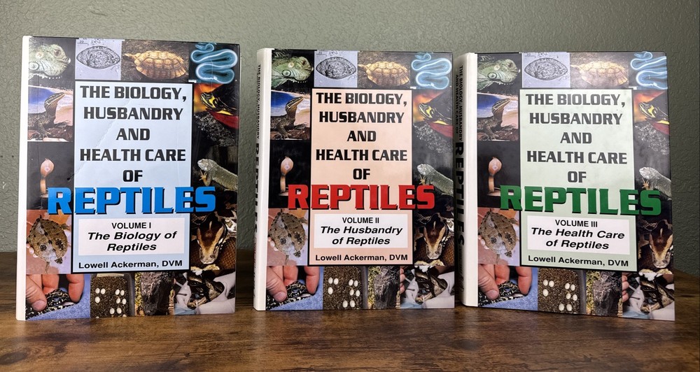 The Biology Husbandry and Health Care of Reptiles Vols. 1, 2 & 3 HC/DJ – VGC