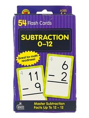 Brighter Child Subtraction 0-12 Flash Cards, 54 Cards ~ Grades 1-3, Age 6+ NEW