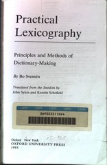 Practical Lexicography: Principles and Methods of Dictionary-Making Svensen, Bo,