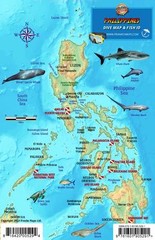 Philippines Dive Map & Coral Reef Creatures Guide Waterproof Fish Card