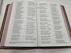 NKJV End-of-Verse Reference Personal Size Large Print Brown Goatskin
