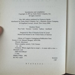 E. M. Foster Three Complete Novels : Howards End ; A Room With a View ; Where ..