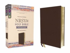NRSVue, Holy Bible with Apocrypha, Leathersoft, Brown, Comfort Print, Zondervan,