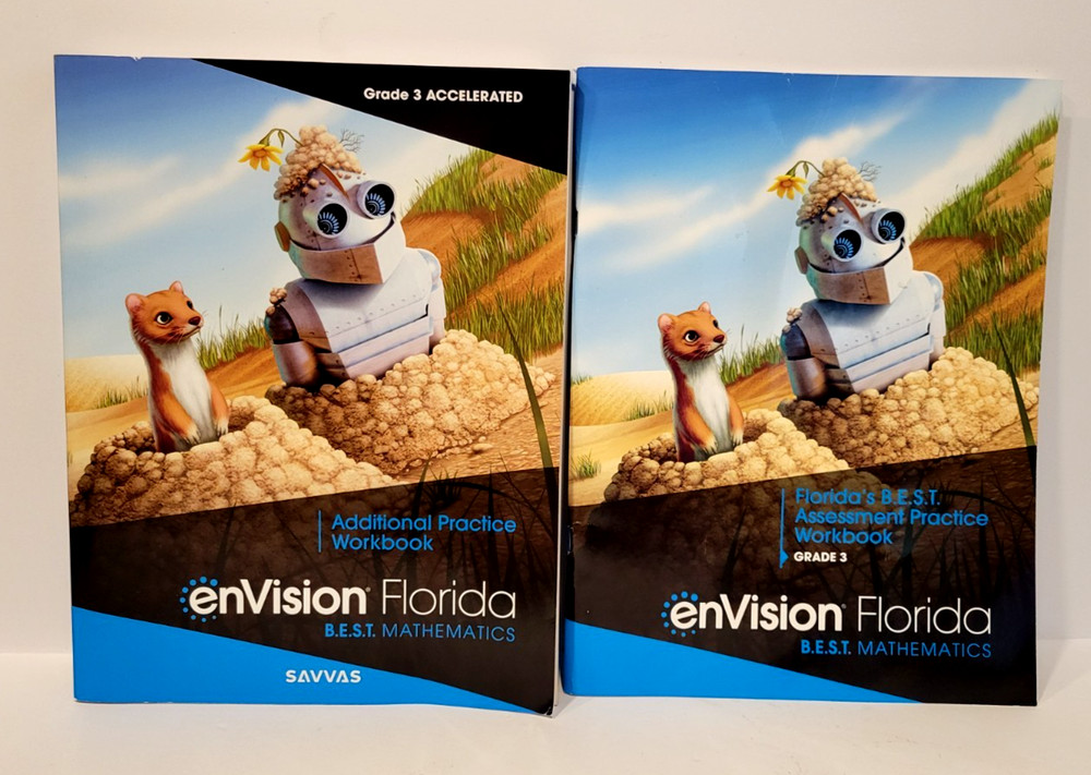 Grade 3 Envision Math Florida B.E.S.T. Assessment Practice Workbook & Additional