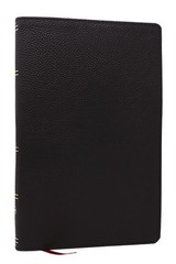 NKJV, Personal Size New Testament, Black Genuine Leather, Red Letter, Comfort…