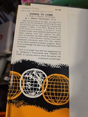 Things to Come: Biblical Eschatology by J. Dwight Pentecost Hardcover Book 1964