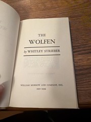 Wolfen by Whitley Strieber (1978, Hardcover) first edition