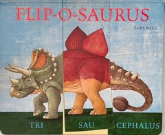Flip-O-Saurus Sara Ball 2009 Interactive Dinosaurs Abbeville Kids big board