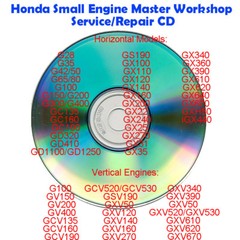 Honda Small Engine Master Workshop Service/Repair CDR Manual G GC GS GV GX GXV