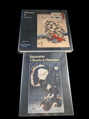 x2 Art Book Lot Heroes & Ghosts Japanese Prints by Kuniyoshi Ghosts & Demons LS