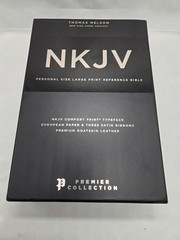 NKJV End-of-Verse Reference Personal Size Large Print Brown Goatskin
