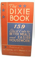 Dixie Book 159 Short Cuts Meals Housework Tips Cookbook Recipes Capitol City OH