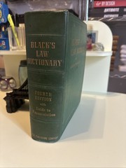 BLACKS LAW DICTIONARY FOURTH EDITION WEST PUBLISHING 1951 HENRY CAMPBELL HC BOOK