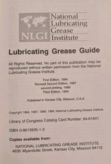 NLGI Lubricating Grease Guide