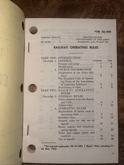 Railway Operating Rules Manual Paperback Book 1964 TM 55-200