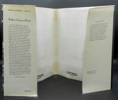 WALKER EVANS AT WORK by EVANS & THOMPSON 1982, 1ST EDITION HC/DJ VERY GOOD